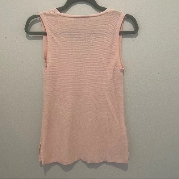LOFT light pink ramina blend knit v-neck tank top XS - Picture 2 of 9